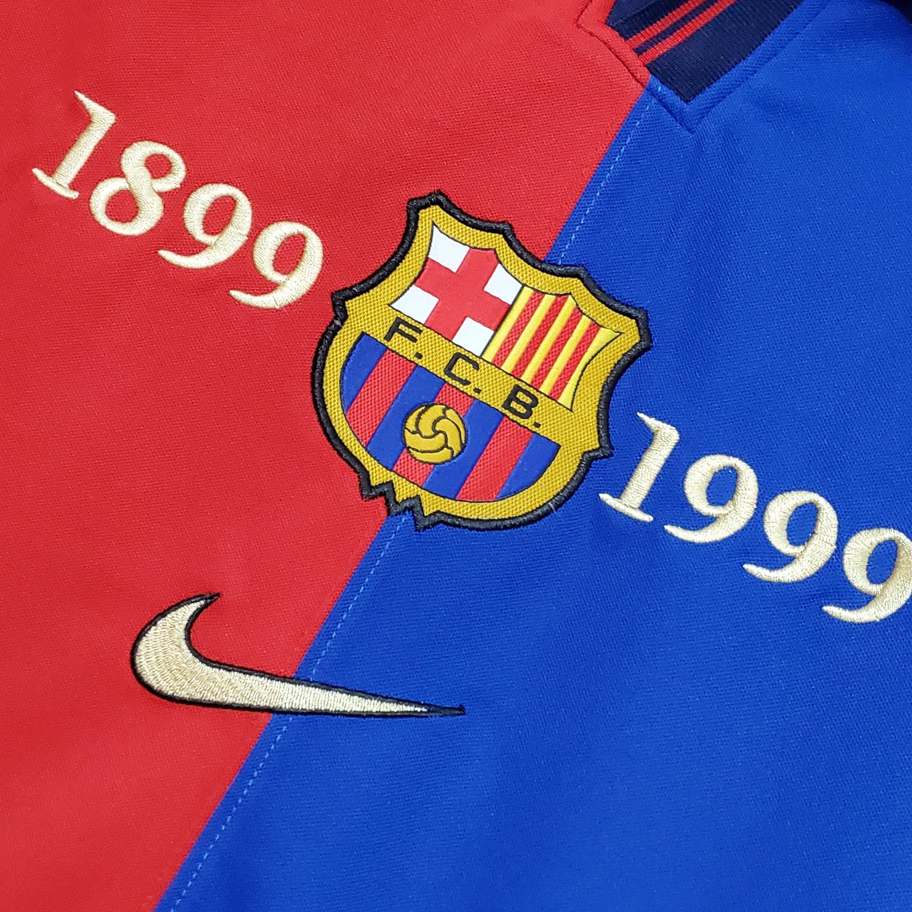 Barcelona 100th Anniversary Commemorative Edition Shirt - Retro Version