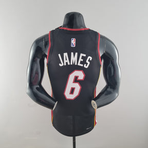 Jersey NBA Miami Heat #6 James - 75th Anniversary Black