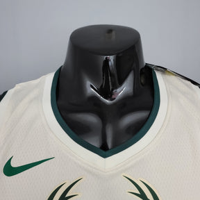 Jersey NBA Milwalkee Bucks #34 Antetokounmpo - Theme White