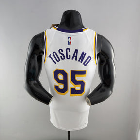 NBA Lakers #95 Toscano White 75th Anniversary Jersey - 23/24