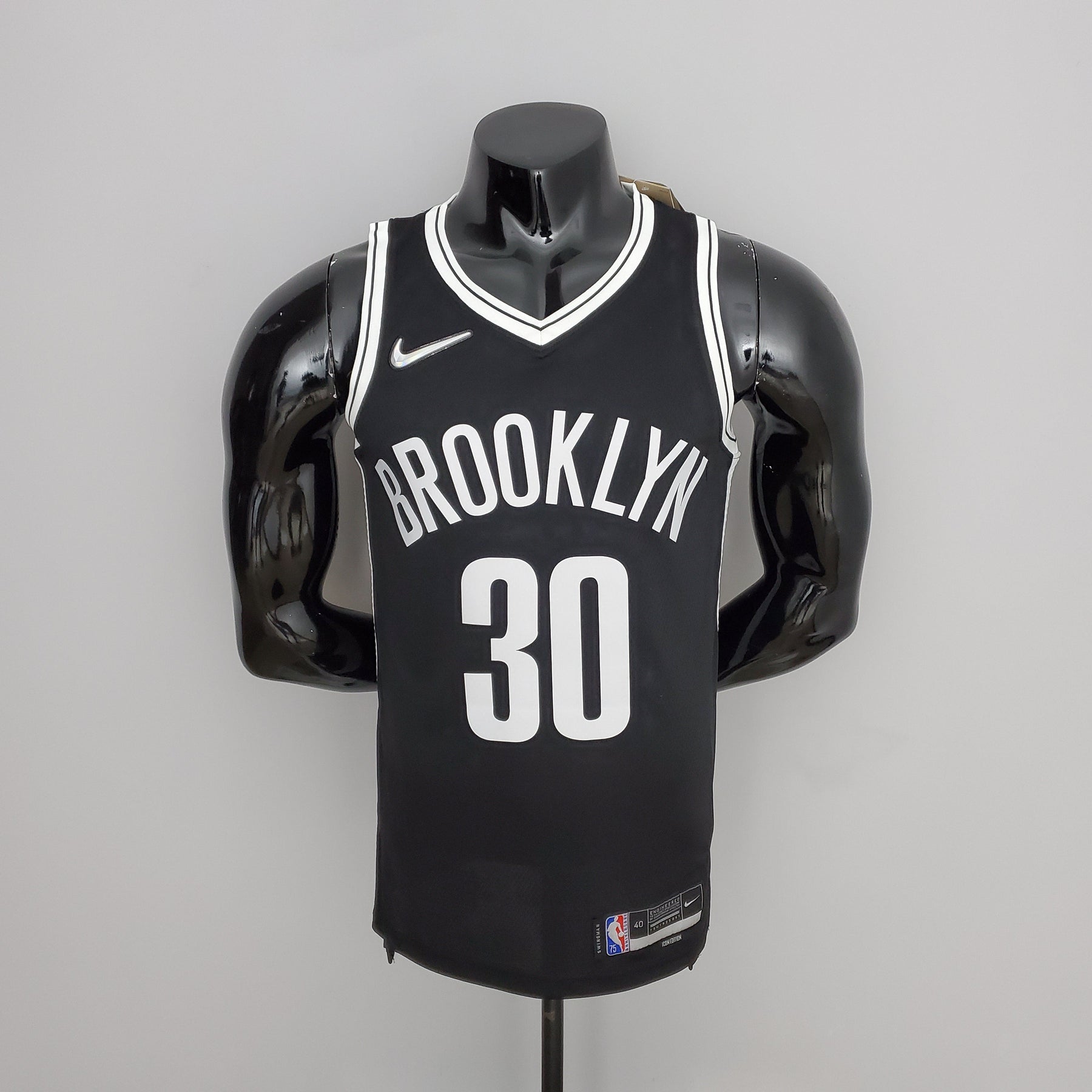 Jersey NBA Brooklyn Nets #30 Curry - 75th Anniversary Black