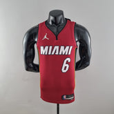 Jersey NBA Miami Heat #6 James - 75th Anniversary Red