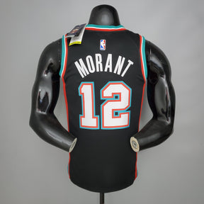 Jersey NBA Memphis Grizzlies #12 Morant - Retro Black