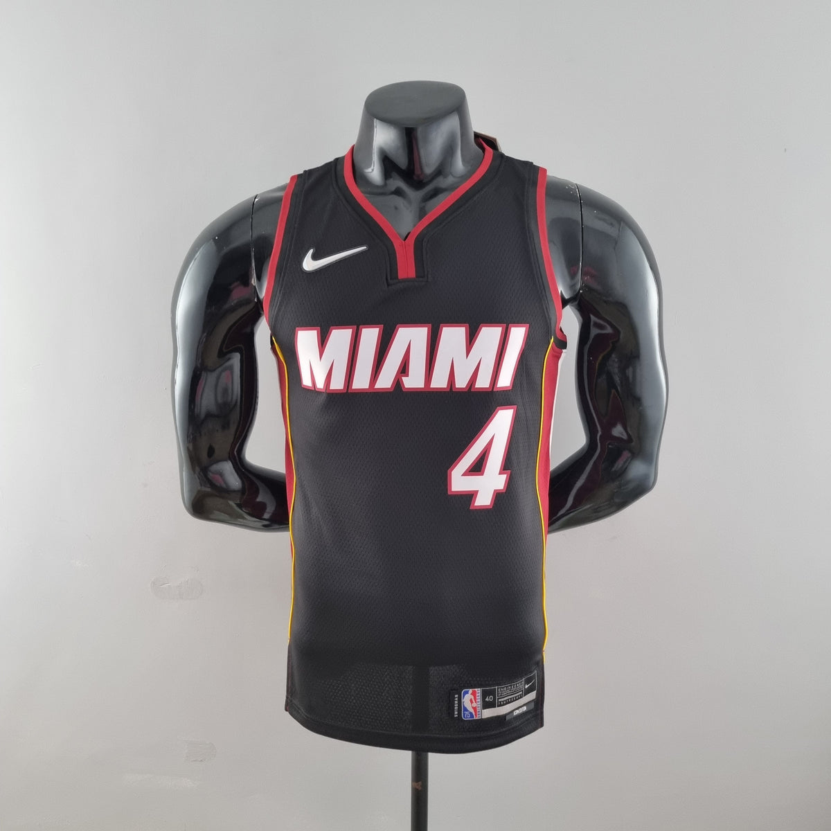 Jersey NBA Miami Heat #4 Oladipo - 75th Anniversary Black