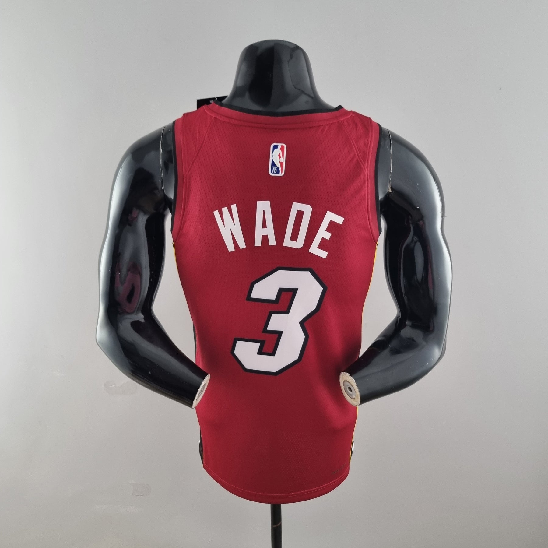 Miami Heat #3 Wade NBA Jersey - 75th Anniversary Red