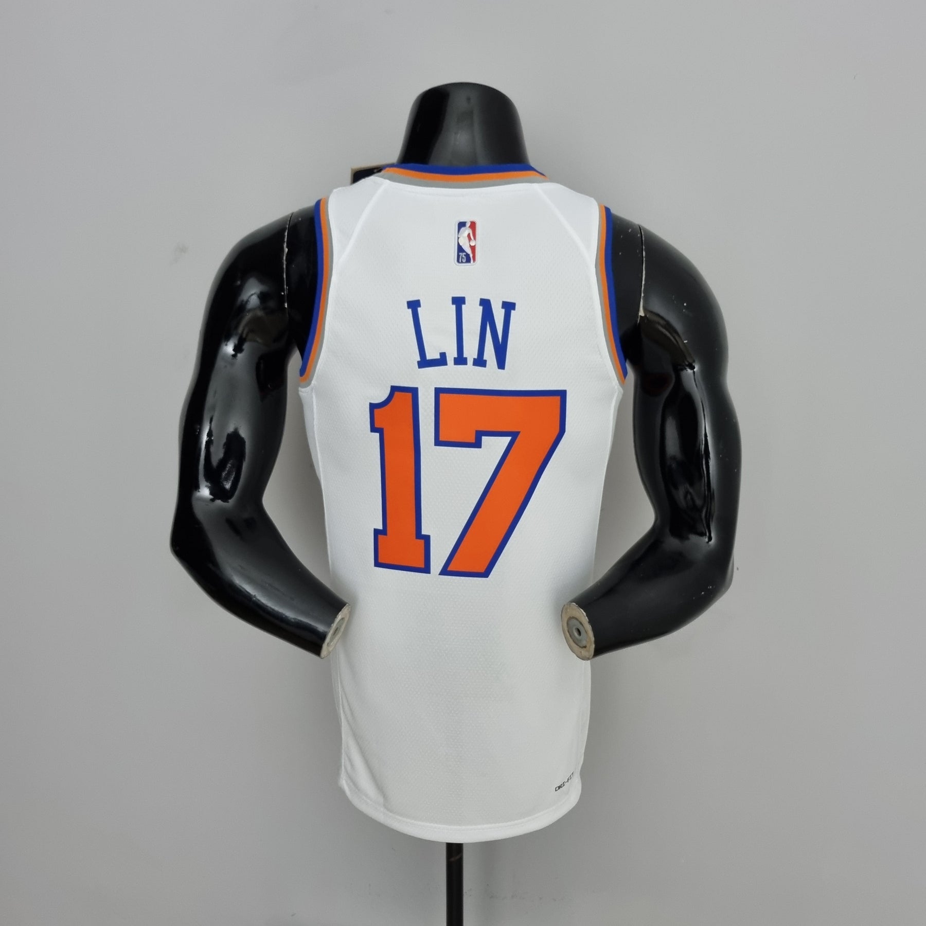 Jersey NBA NY Knicks #17 Lin - 75th Anniversary White