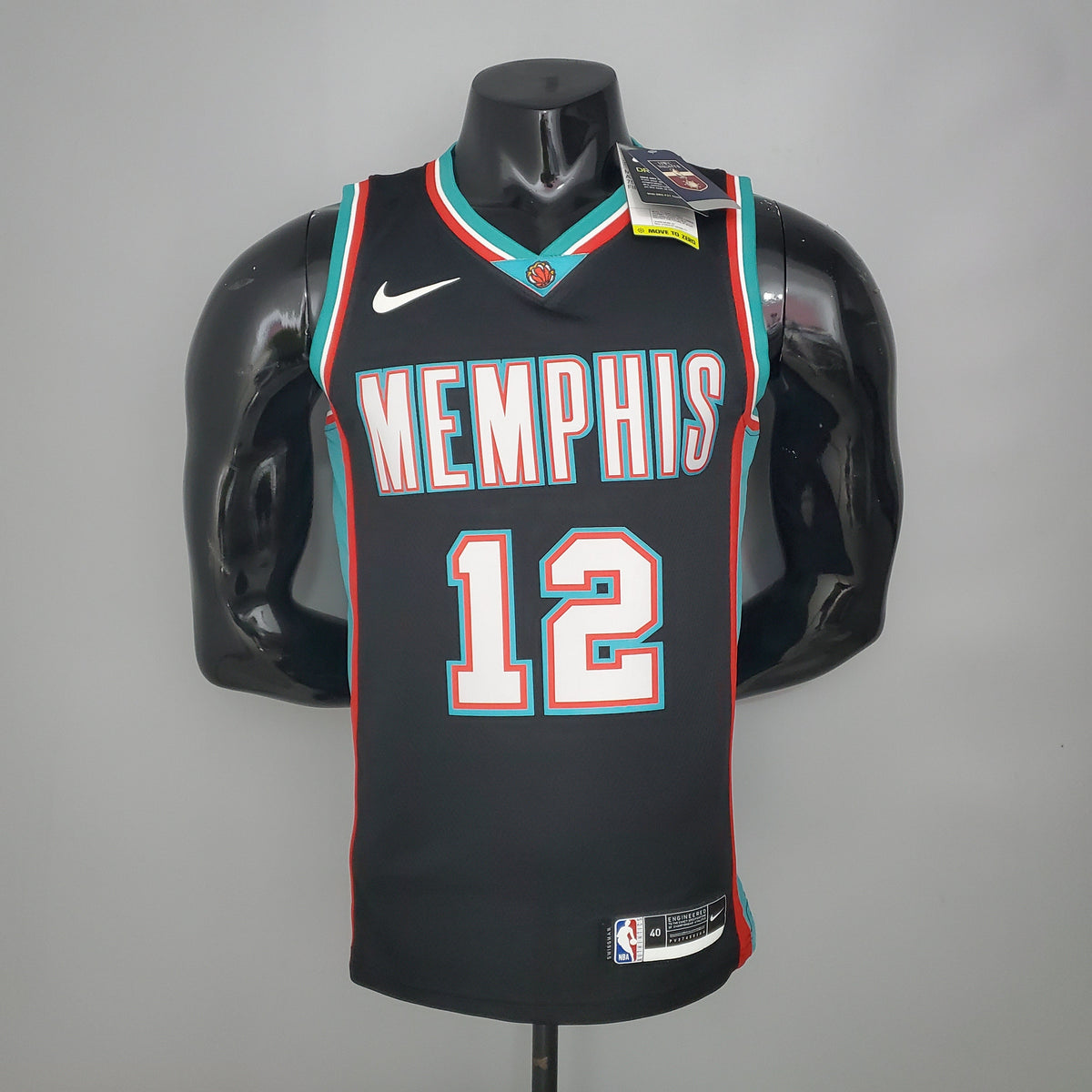 Jersey NBA Memphis Grizzlies #12 Morant - Retro Black