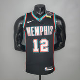 Jersey NBA Memphis Grizzlies #12 Morant - Retro Black