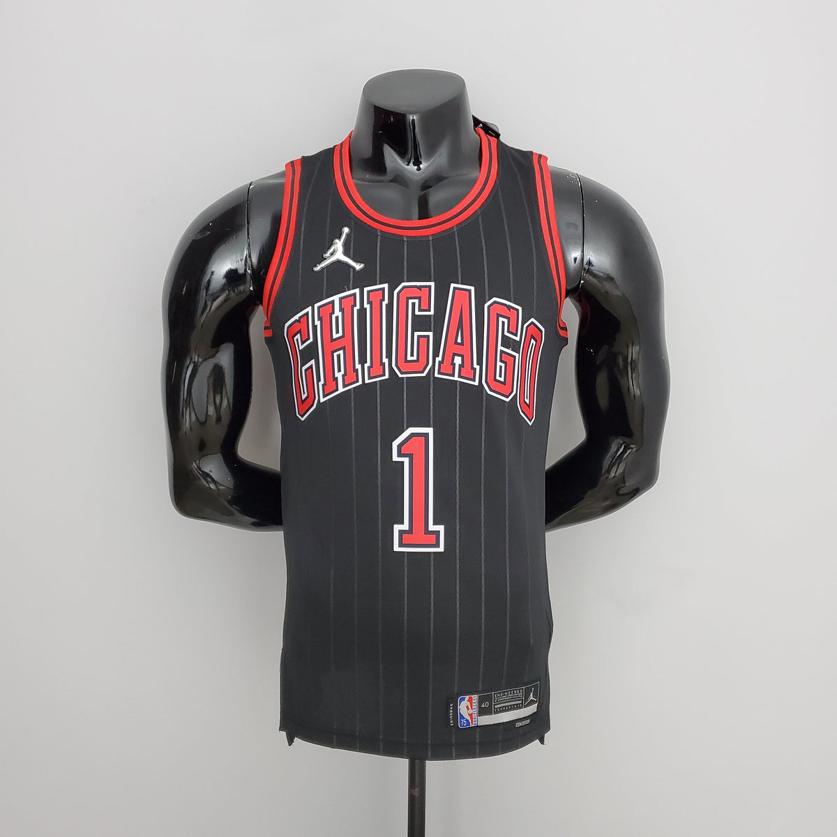 Jersey NBA Chicago Bulls #1 Rose - Flyers Black