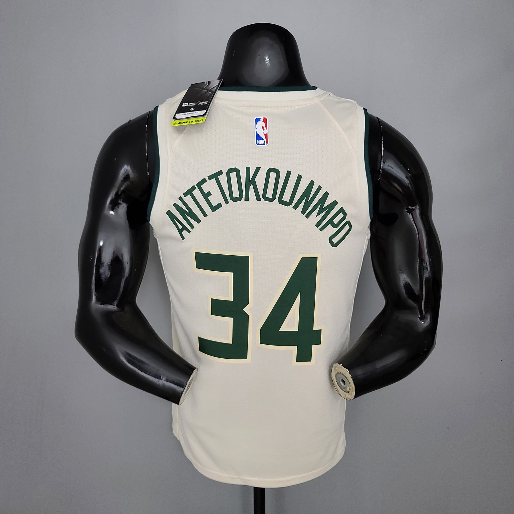 Jersey NBA Milwalkee Bucks #34 Antetokounmpo - Theme White