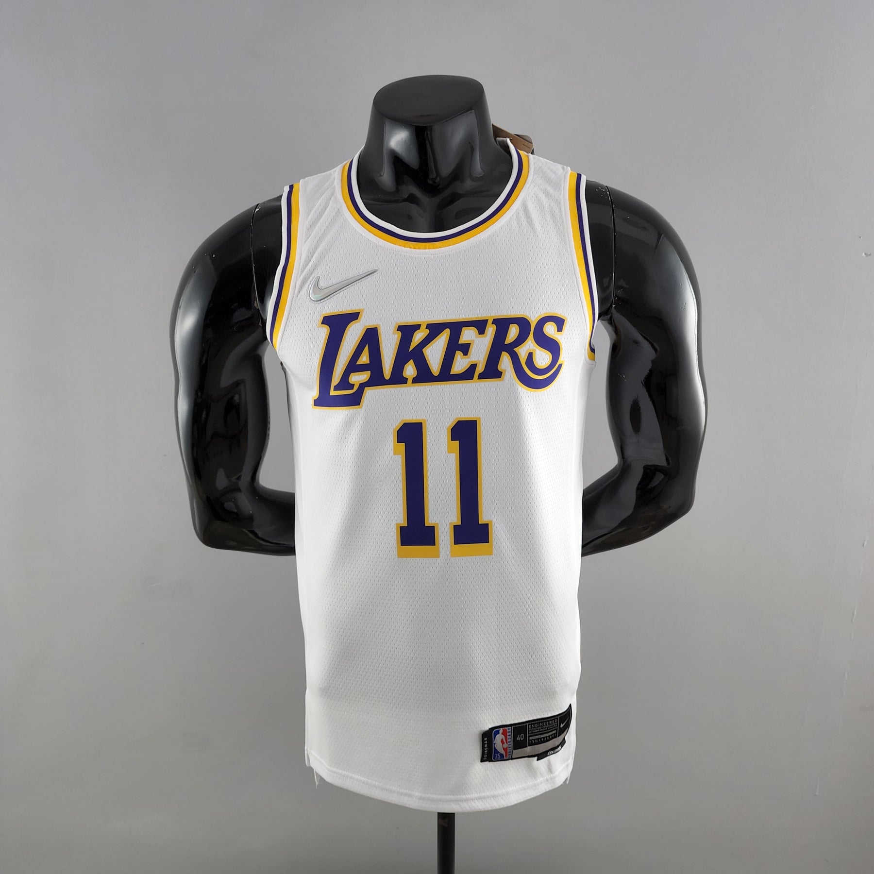 NBA Lakers #11 Irving 75th Anniversary White Jersey - 23/24