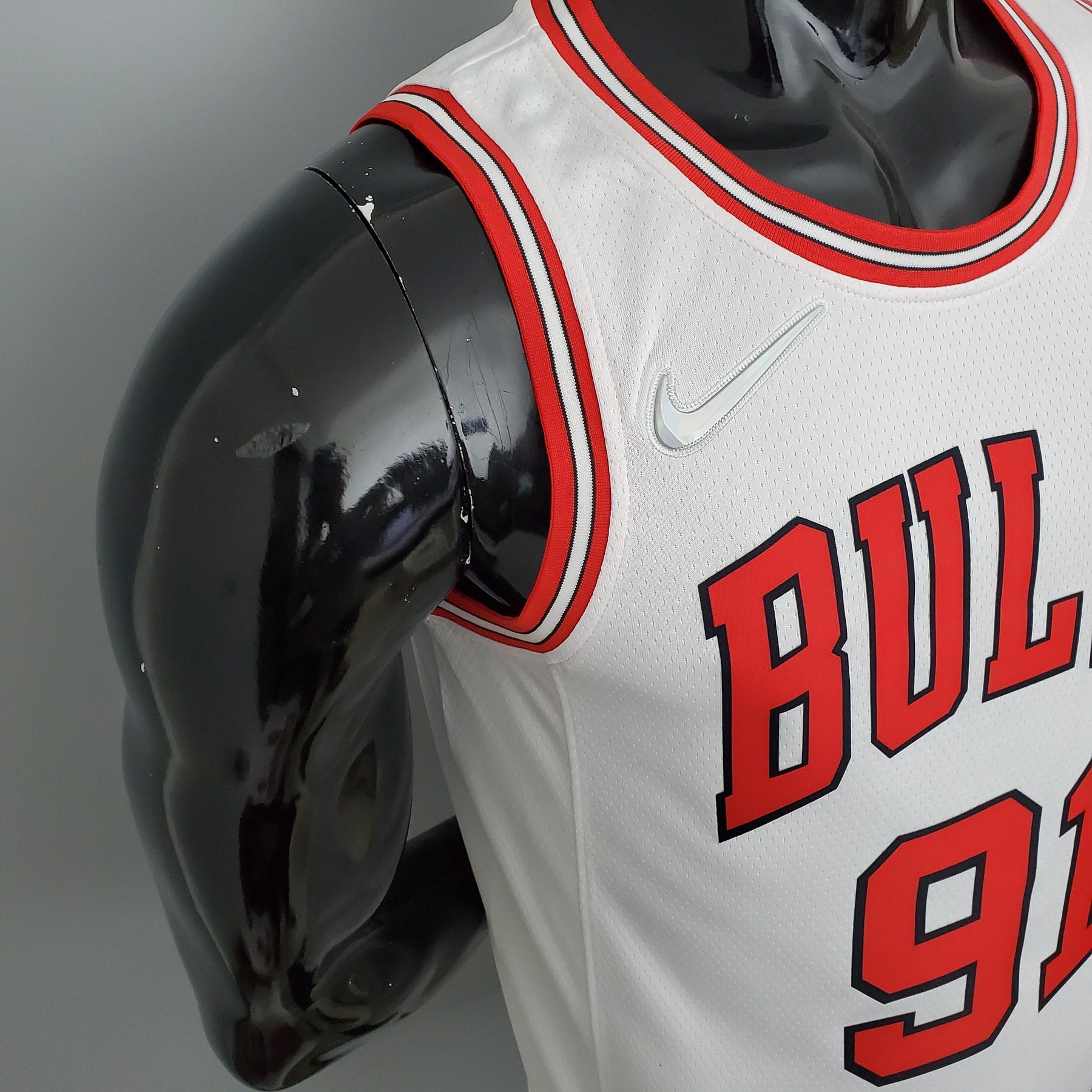 Jersey NBA Chicago Bulls #91 Rodman - 75th Anniversary White