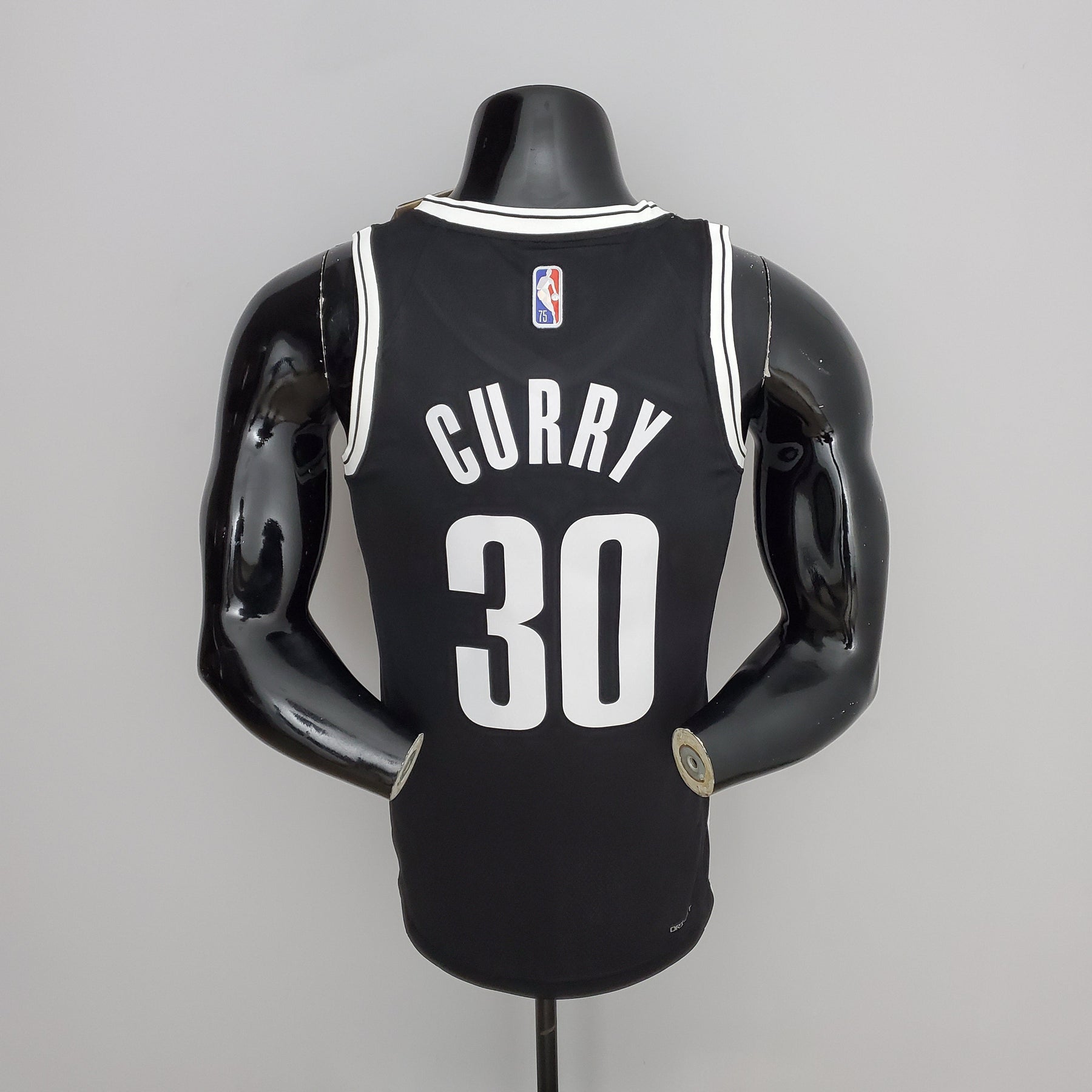 Jersey NBA Brooklyn Nets #30 Curry - 75th Anniversary Black