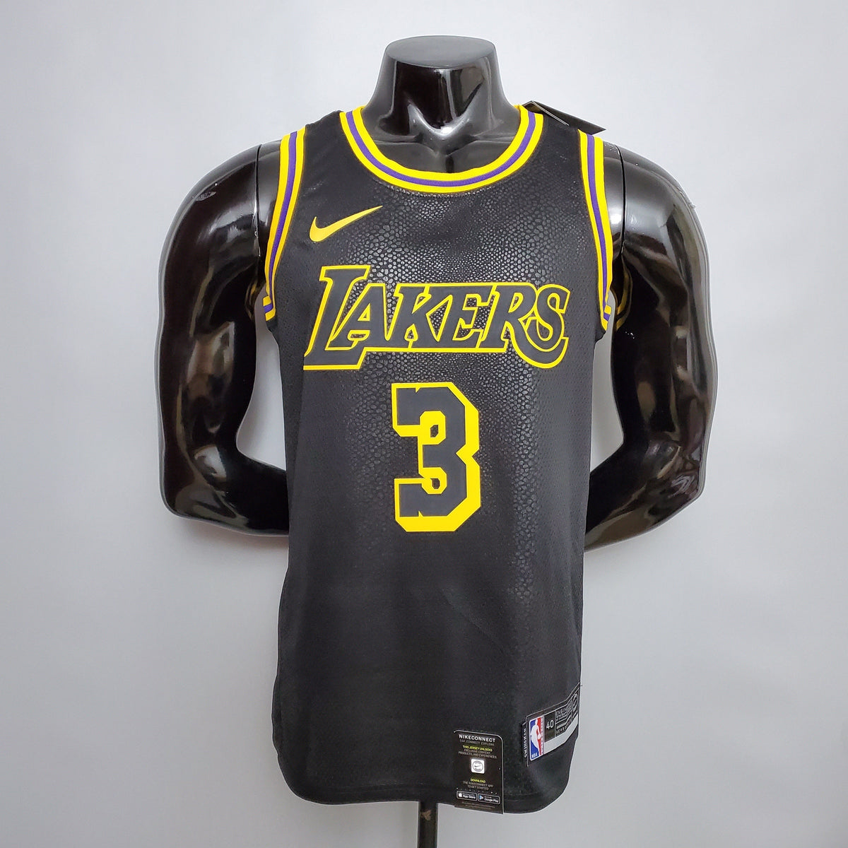 Jersey NBA Lakers #3 Davis NBA Finals Black - 23/24