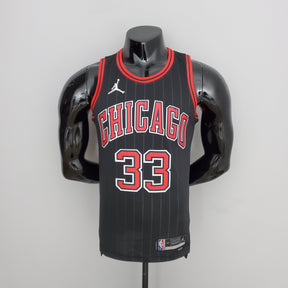 Jersey NBA Chicago Bulls #33 Pippen - Flyers Black