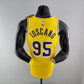 NBA Lakers #95 Toscano Yellow 75th Anniversary Jersey - 23/24