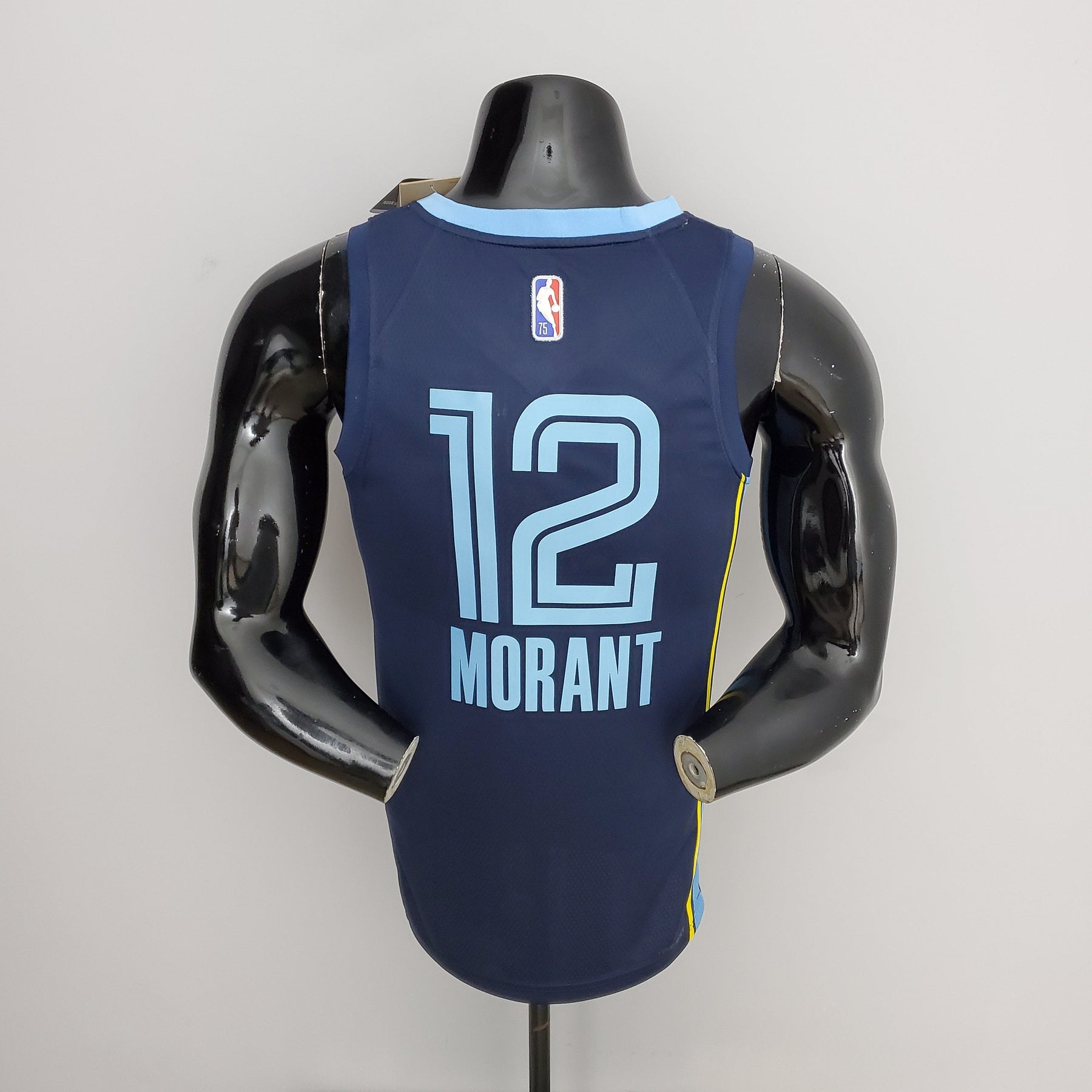 Jersey NBA Memphis Grizzlies #12 Morant - 75th Anniversary Blue