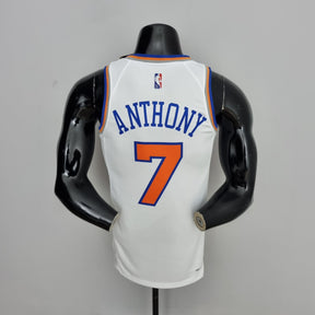 Jersey NBA NY Knicks #7 Anthony - 75th Anniversary White