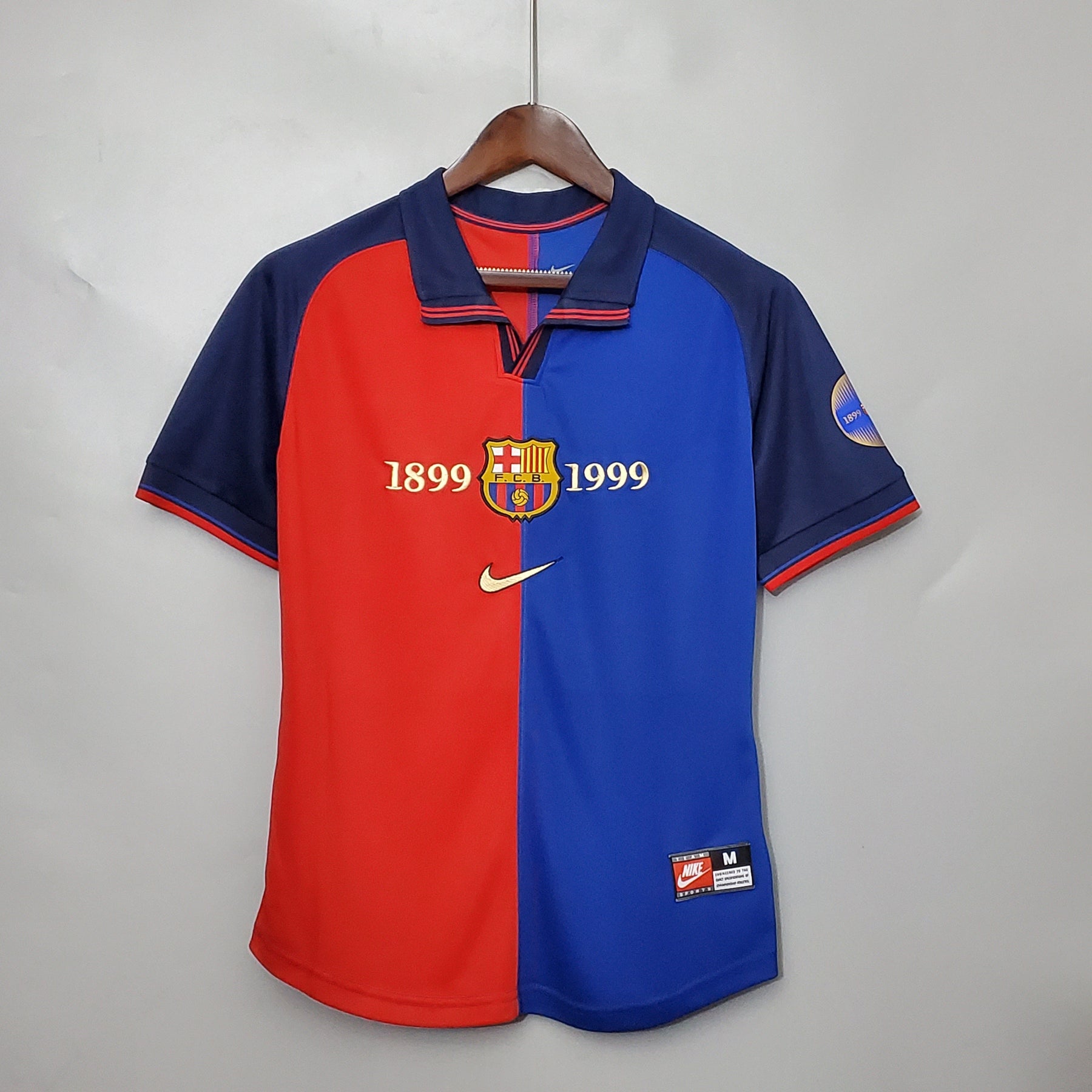 Barcelona 100th Anniversary Commemorative Edition Shirt - Retro Version