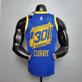 Jersey NBA Golden State Warriors #30 Curry - Train Blue