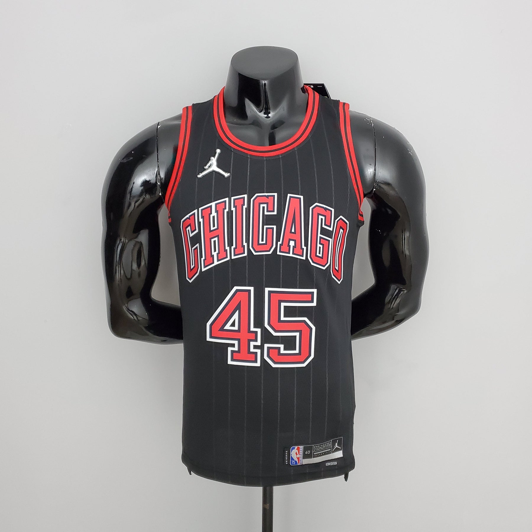 Jersey NBA Chicago Bulls #45 Jordan - Flyers Black