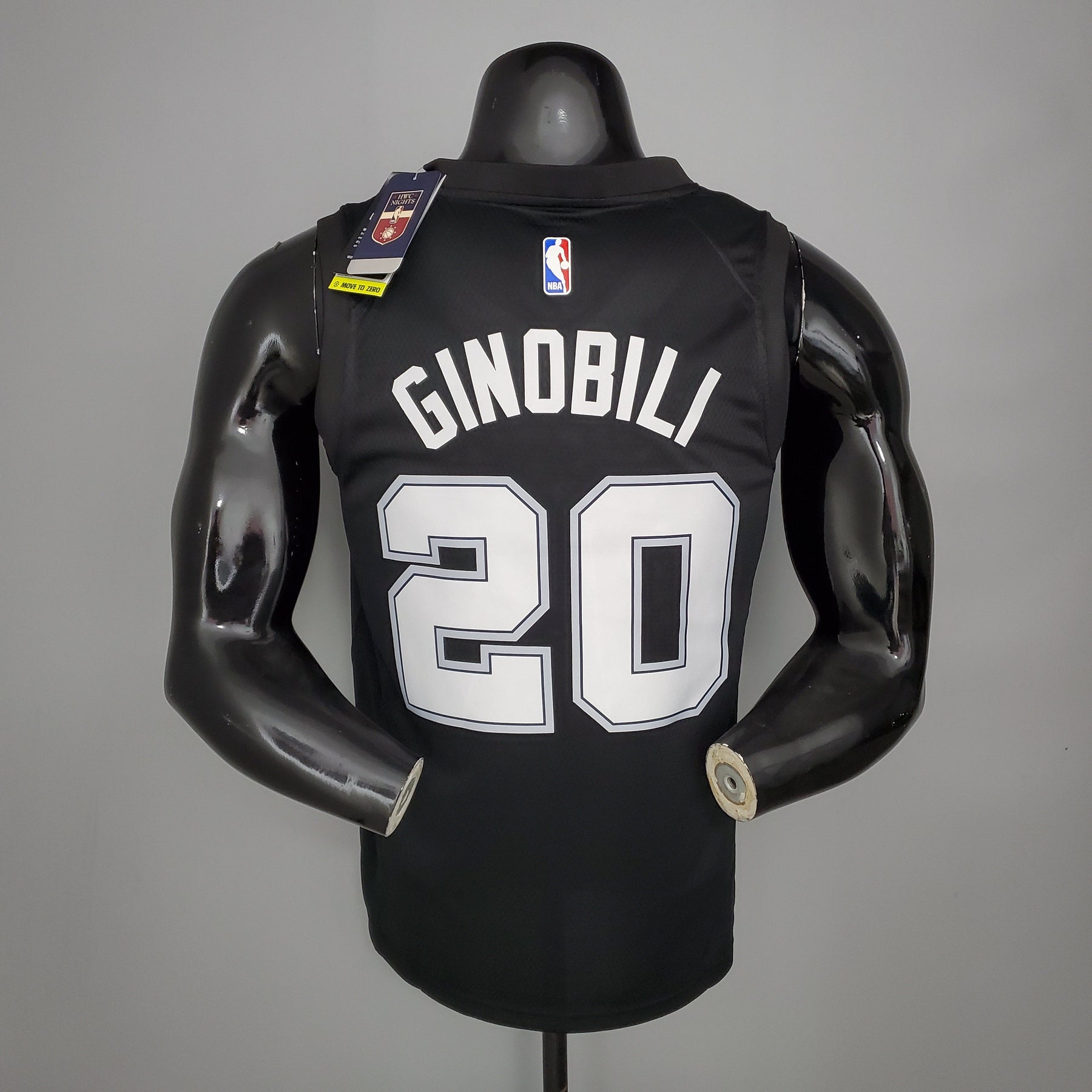 NBA San Antonio Spurs #20 Ginobili Jersey - City Edition Black