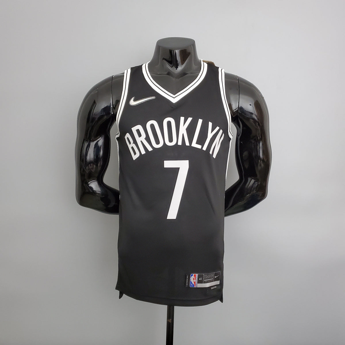 Jersey NBA Brooklyn Nets #7 Durant - 75th Anniversary Black