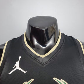 Jersey NBA Milwalkee Bucks #34 Antetokounmpo - Theme Black