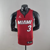 Jersey NBA Miami Heat #3 Wade - 75th Anniversary Red