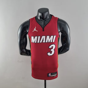 Miami Heat #3 Wade NBA Jersey - 75th Anniversary Red