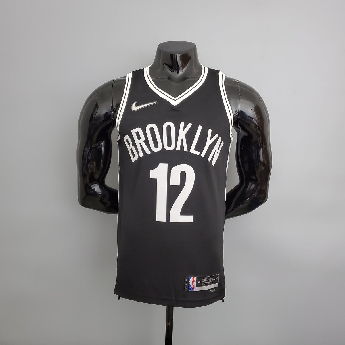 Jersey NBA Brooklyn Nets #12 Harris- 75th Anniversary Black