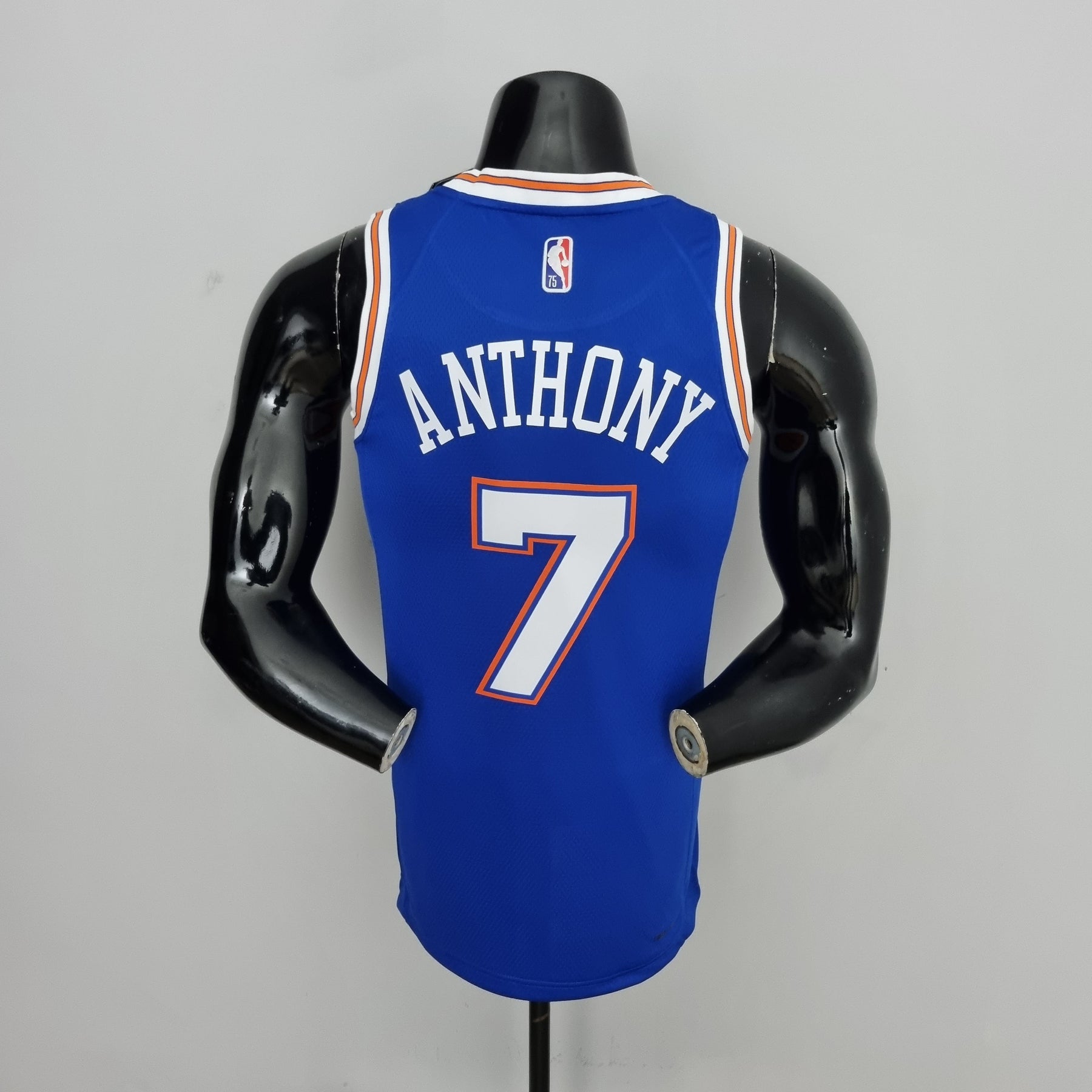 Jersey NBA NY Knicks #7 Anthony - 75th Anniversary Limited Blue