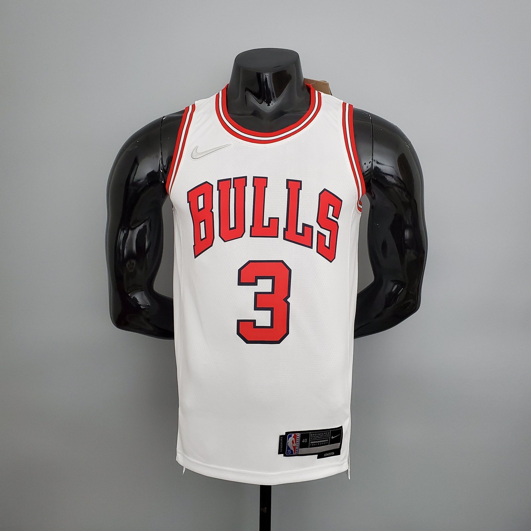 Jersey NBA Chicago Bulls #3 Wade - 75th Anniversary White