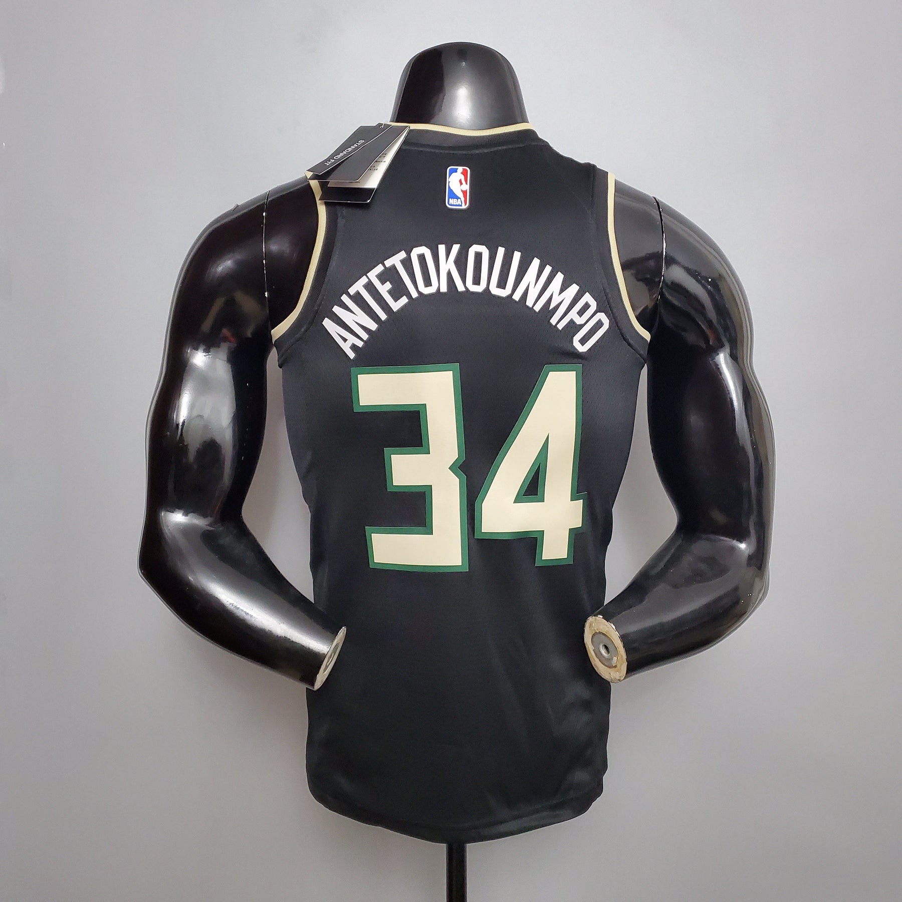 Jersey NBA Milwalkee Bucks #34 Antetokounmpo - Theme Black