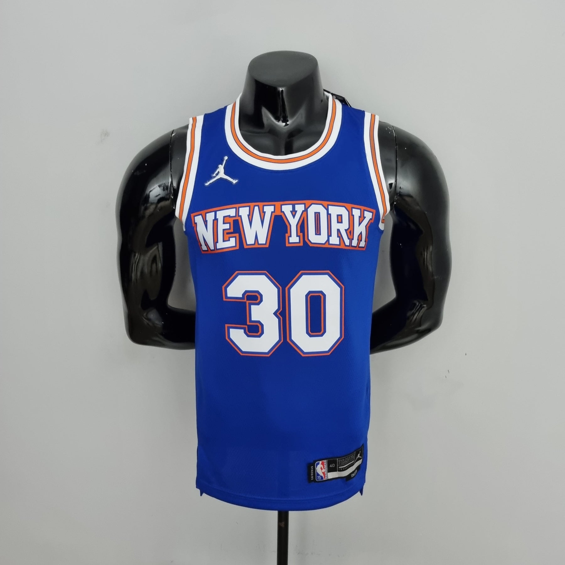 Jersey NBA NY Knicks #30 Randle - 75th Anniversary Limited Blue