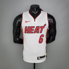 Jersey NBA Miami Heat #6 James - 75th Anniversary White