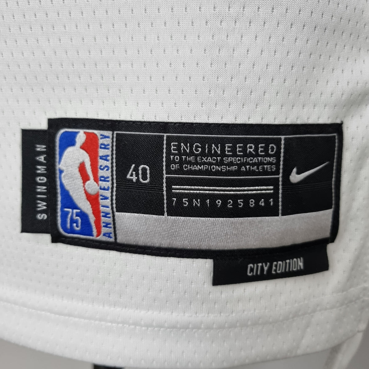 Jersey NBA NY Knicks #9 Barret - 75th Anniversary White